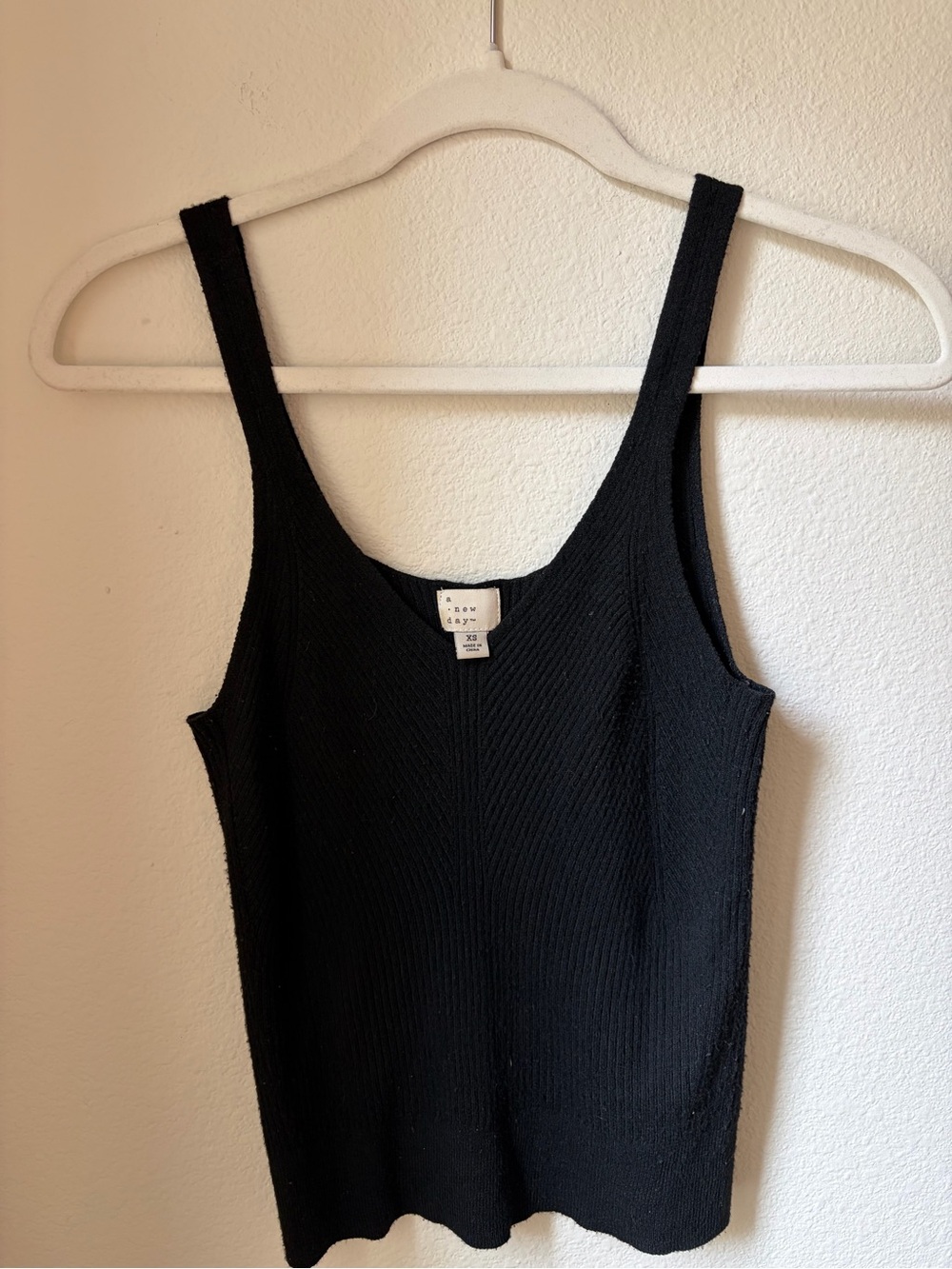 Women’s Black Ribbed Knit Tank - a new day